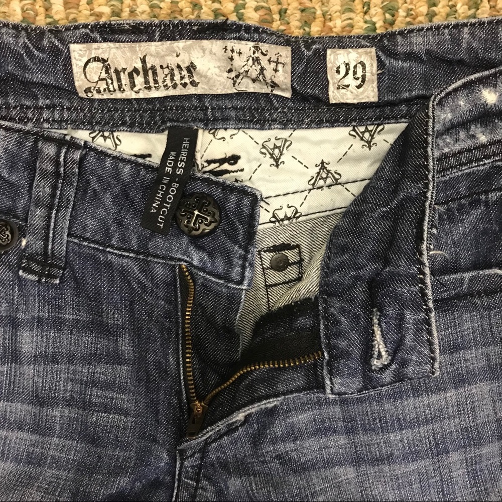 Archaic Heiress Bootcut Rugged Blue Jeans sz 29
